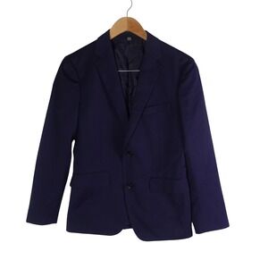 Bonobos Mens Slim Fit Navy Blue Wool Blend Blazer Sport Coat 36 Short